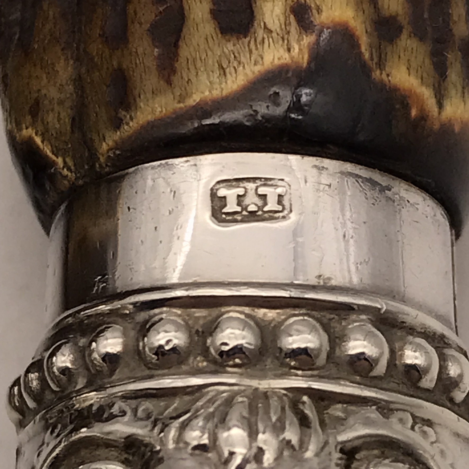 Wonderful Antique Oak Cased Silver & Horn Carving Set (Military Issue) - Image 13