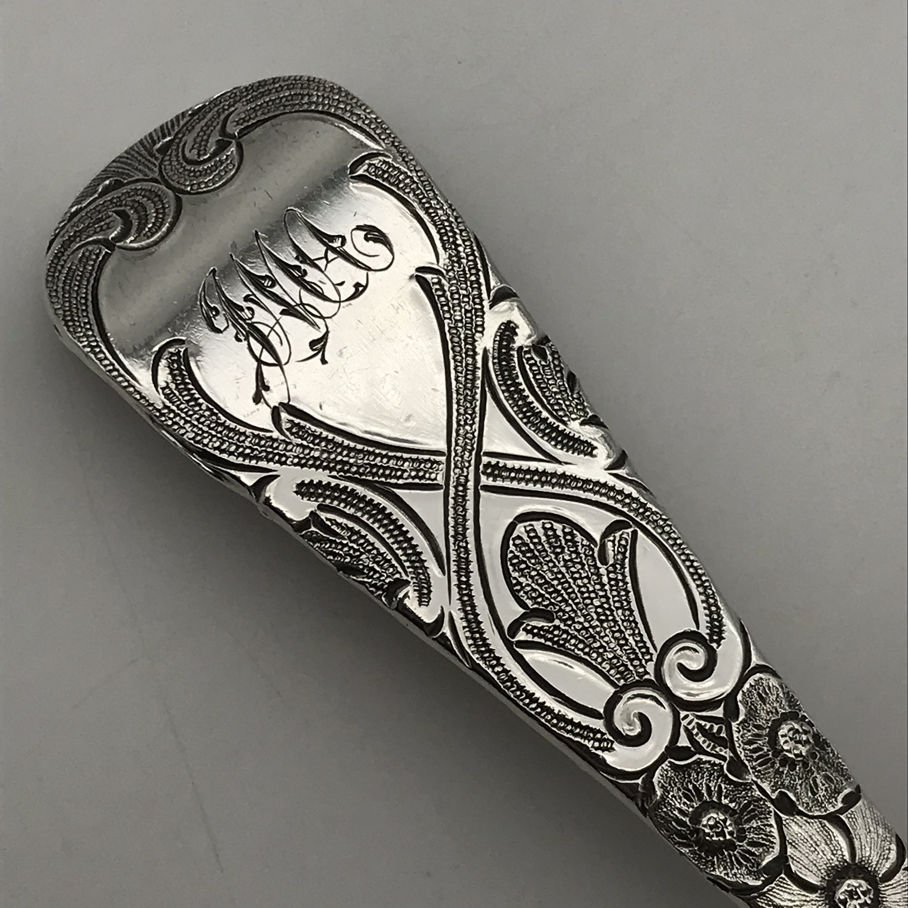 Victorian Solid Silver Berry Spoon (1860) - Image 5
