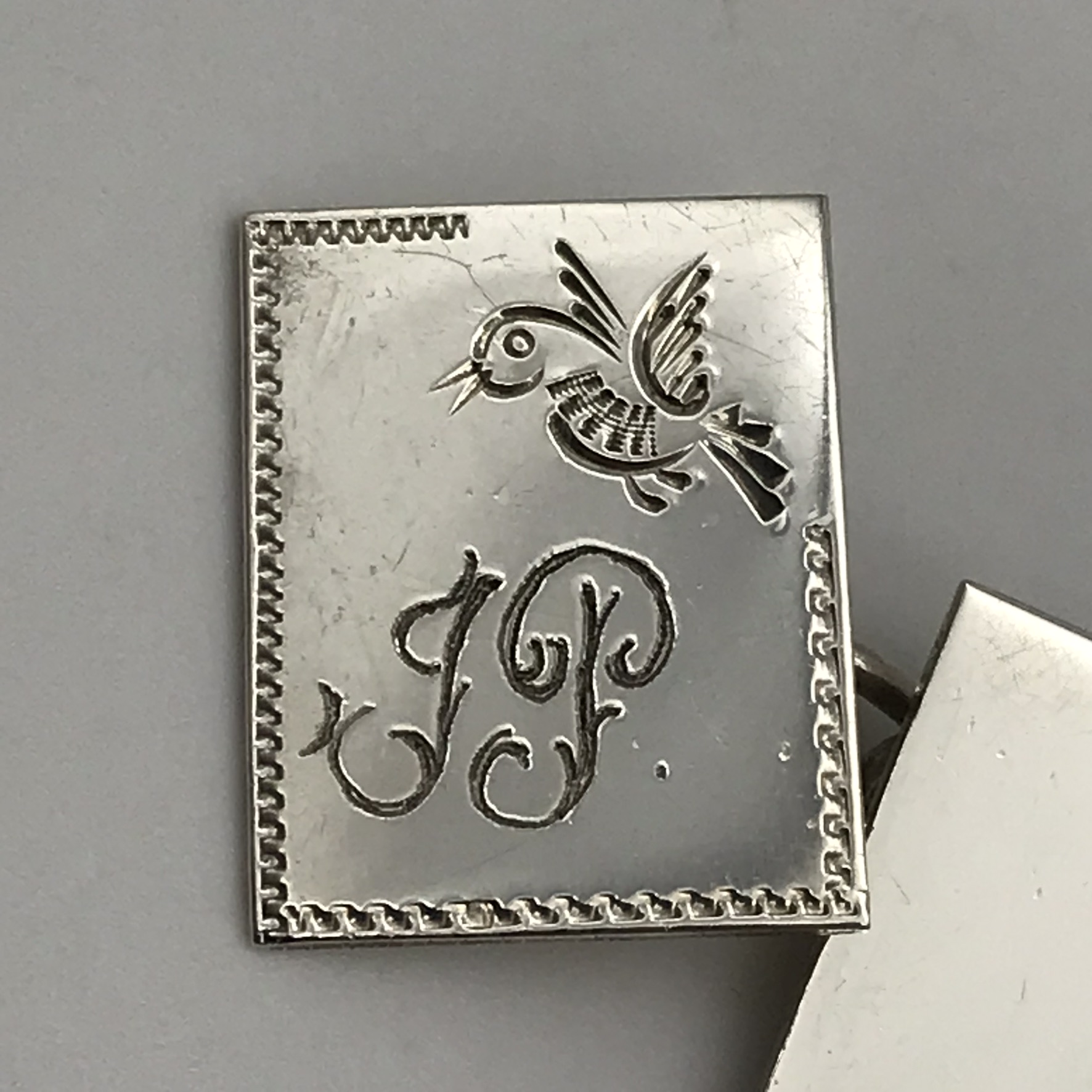 1950’s Sterling Silver Cufflinks (J.P) - Image 3