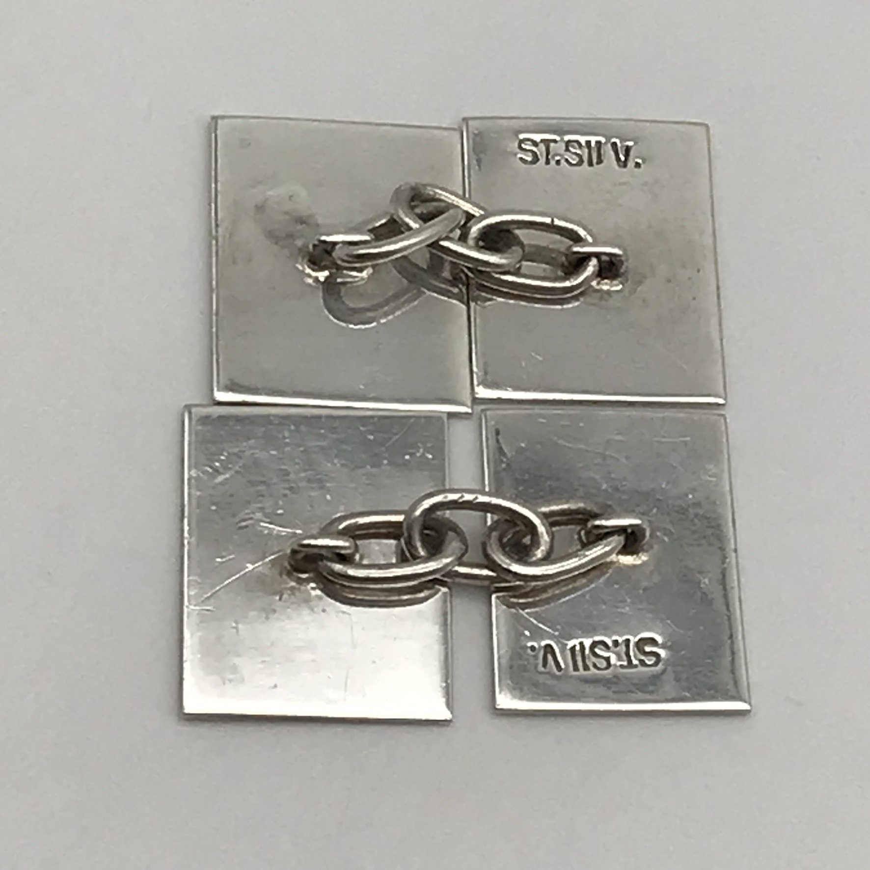 1950’s Sterling Silver Cufflinks (J.P) - Image 4