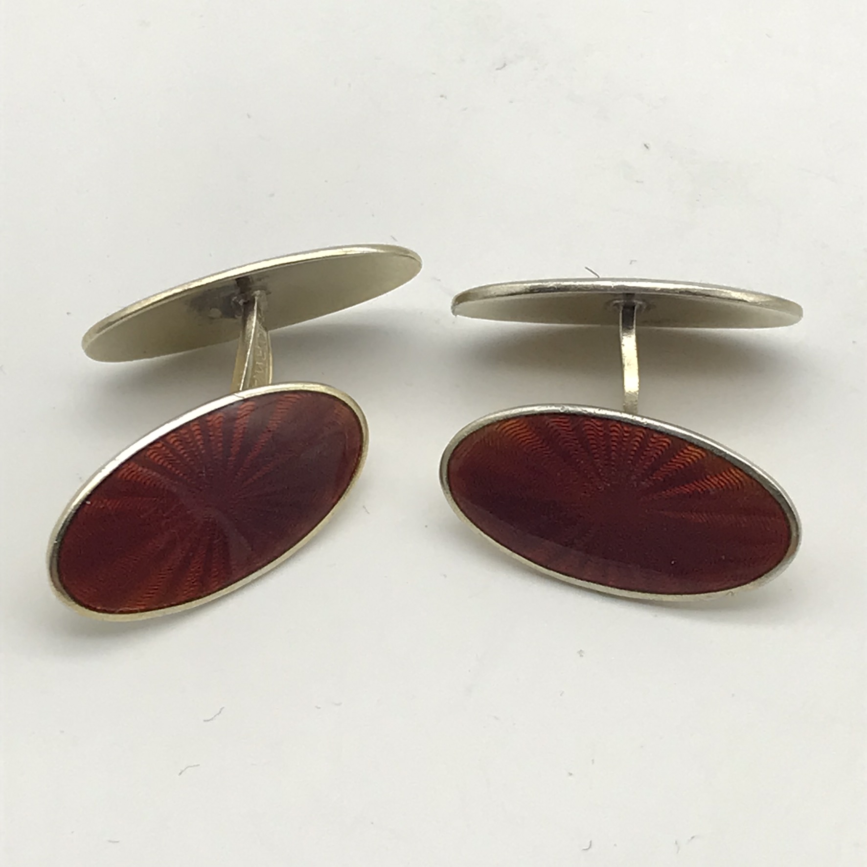 1950’s Norwegian Silver & Enamel Cufflinks (David Andersen)