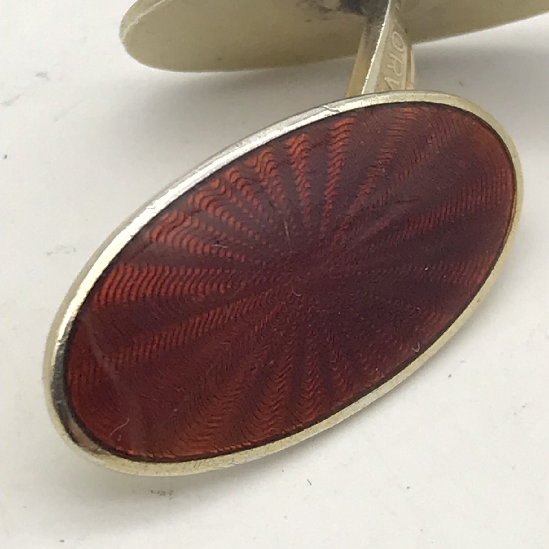 1950’s Norwegian Silver & Enamel Cufflinks (David Andersen) - Image 3