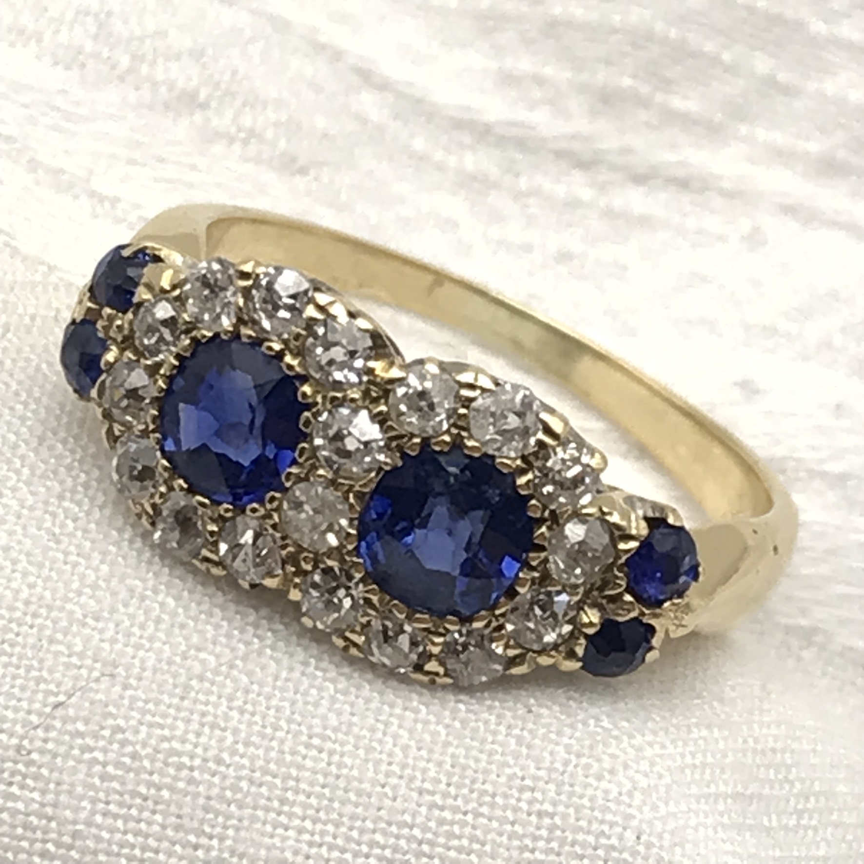 Victorian 18ct Gold, Sapphire & Diamond Ring