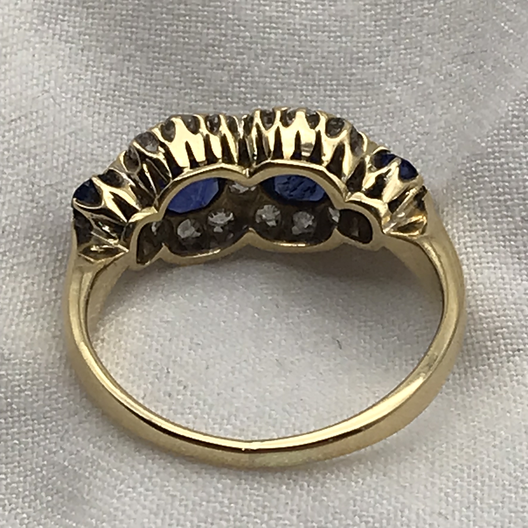 Victorian 18ct Gold, Sapphire & Diamond Ring - Image 6
