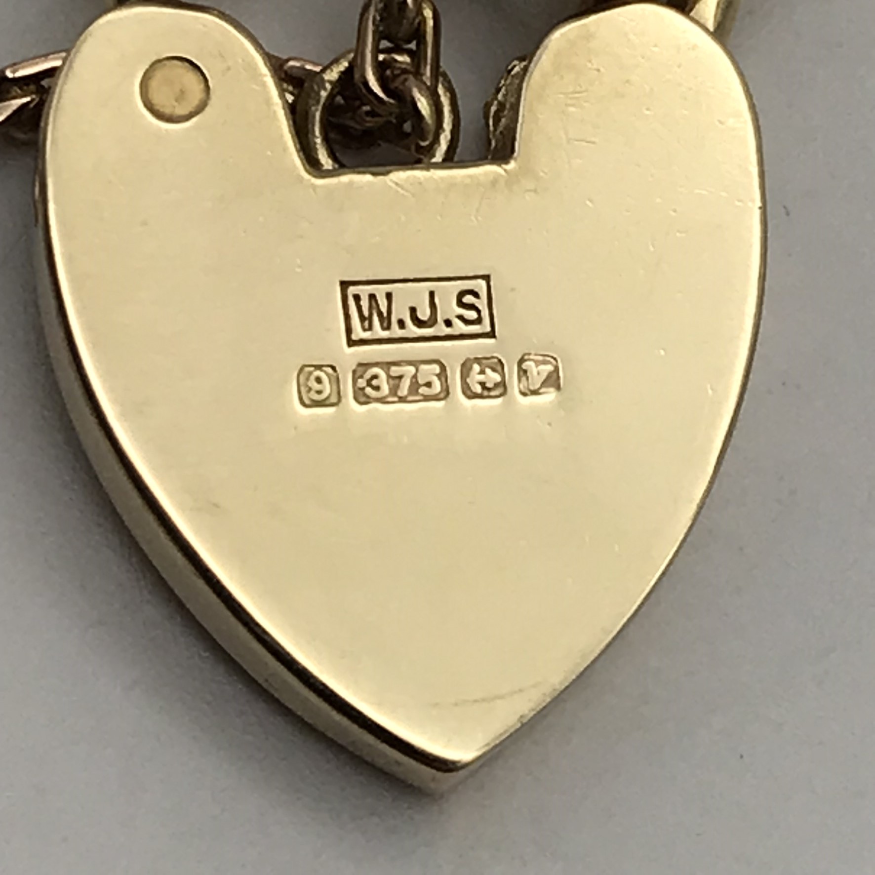 Antique 9ct Rose-Gold Padlocked Bracelet - Image 10