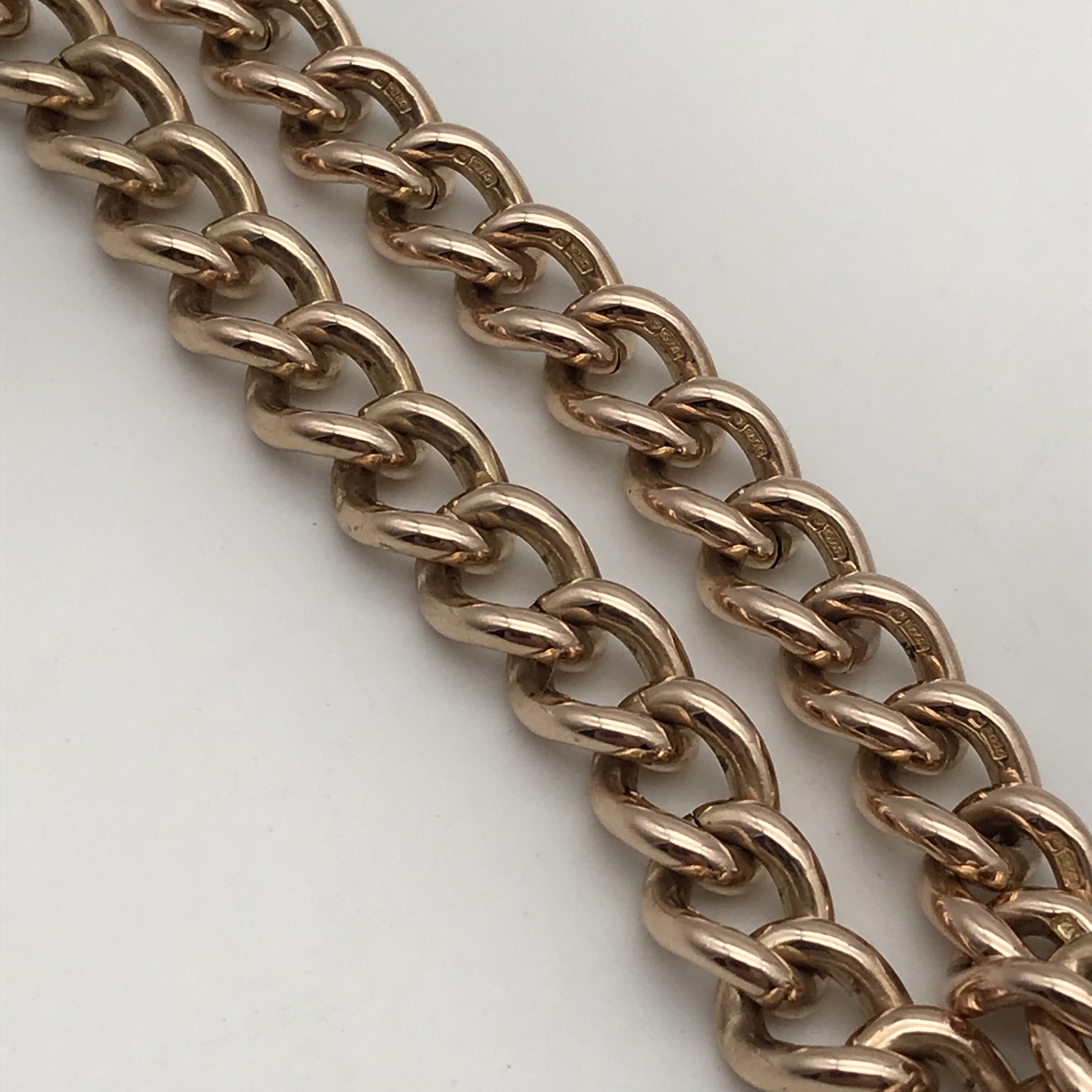 Antique 9ct Rose-Gold Padlocked Bracelet - Image 5