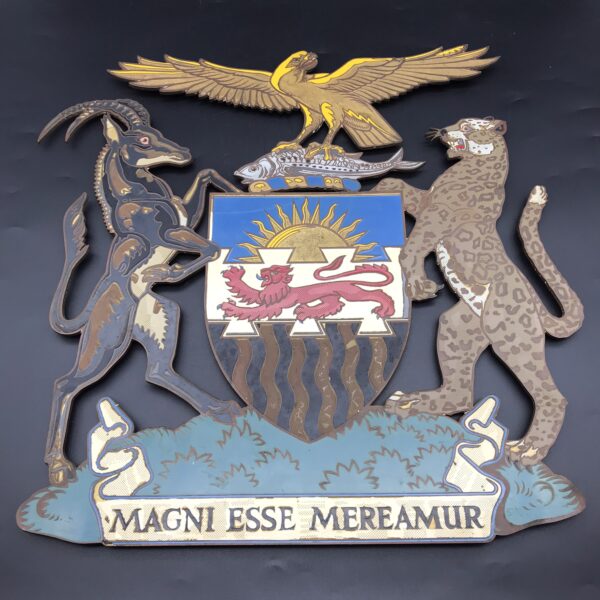 Rare Large ‘Rhodesia & Nyasaland’ Metal Building Plaque (Federal Parliament Salisbury)