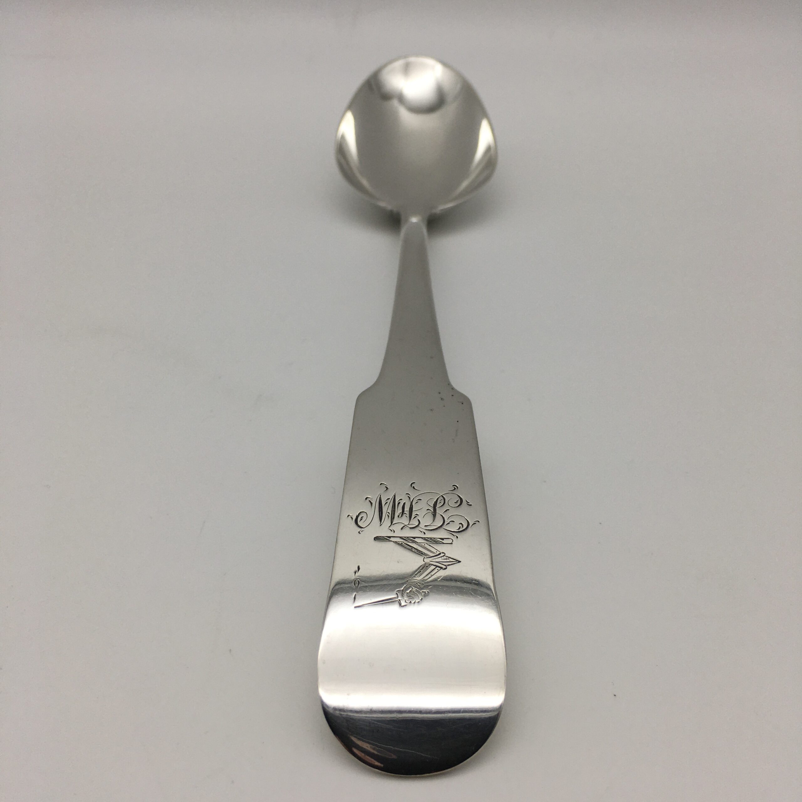 Georgian Irish Silver Serving Spoon (Dublin C.1750) - Image 5