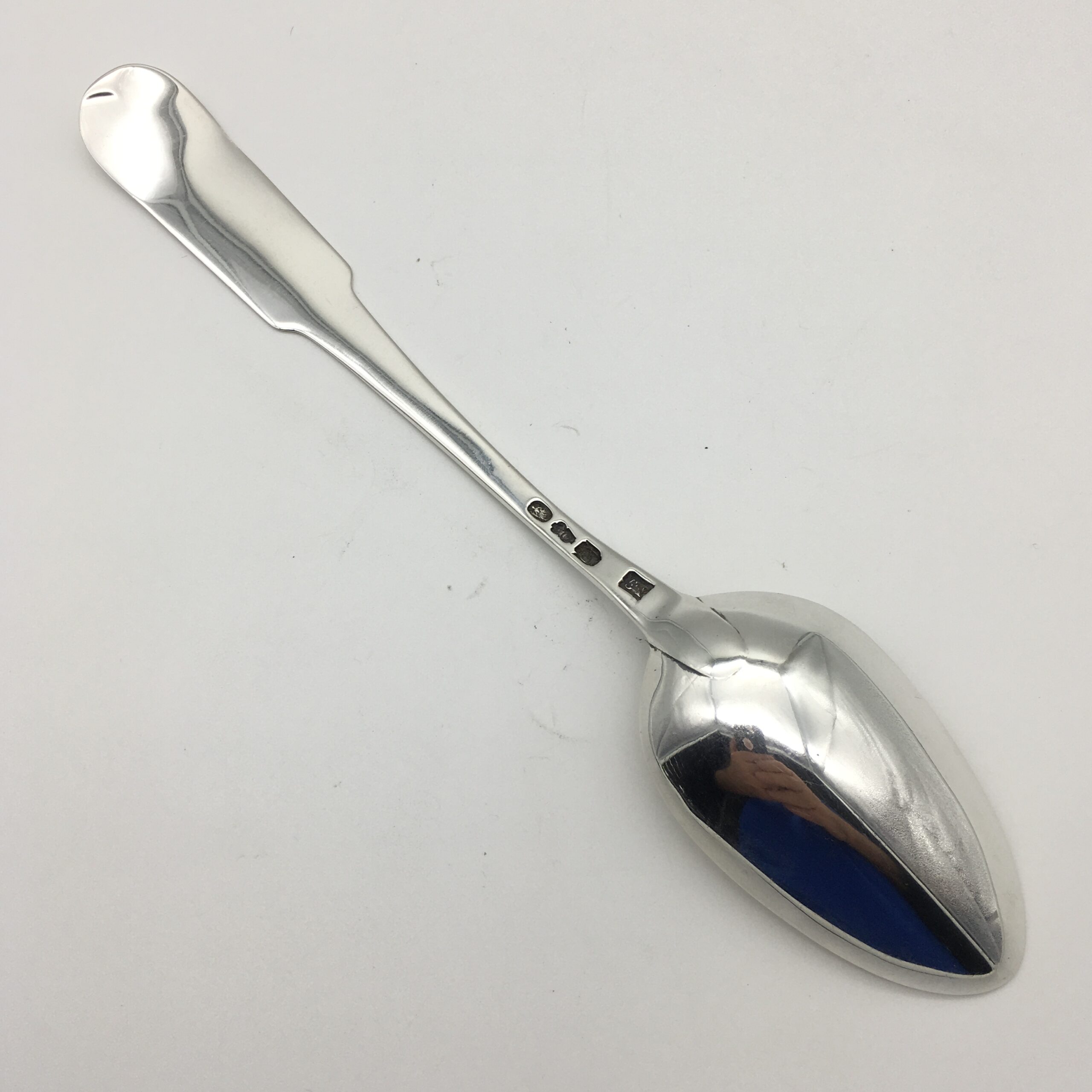 Georgian Irish Silver Serving Spoon (Dublin C.1750) - Image 6