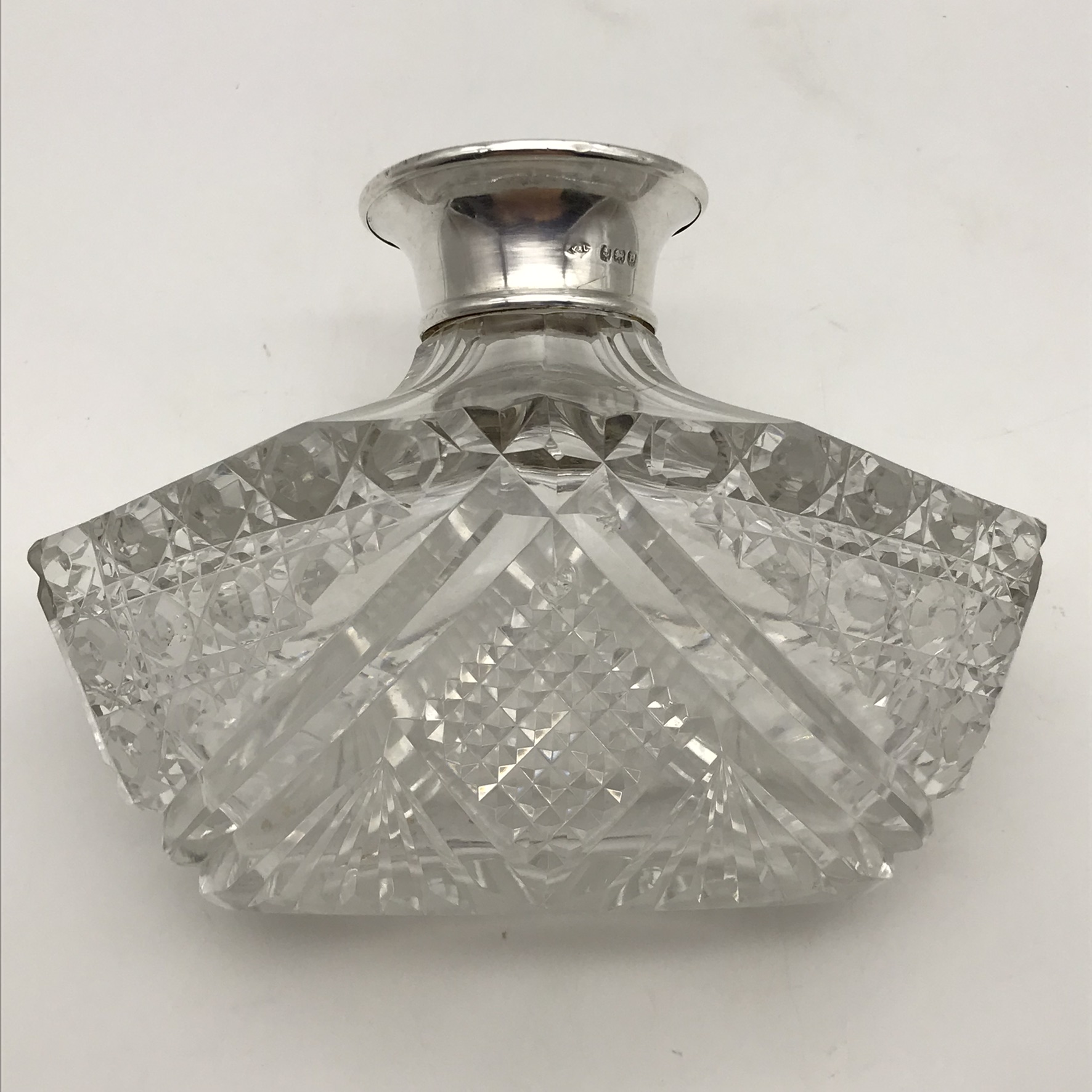 Early Elegant Silver & Crystal Scent Bottle (1929) - Image 8