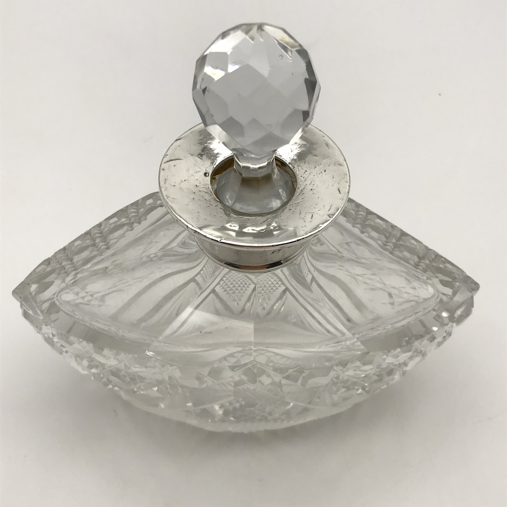 Early Elegant Silver & Crystal Scent Bottle (1929) - Image 6
