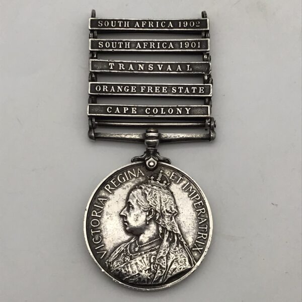 Boer War – Q.S.A. Medal ‘CIV: FARR: - A.V.D.’ (H. JOHNSTON)