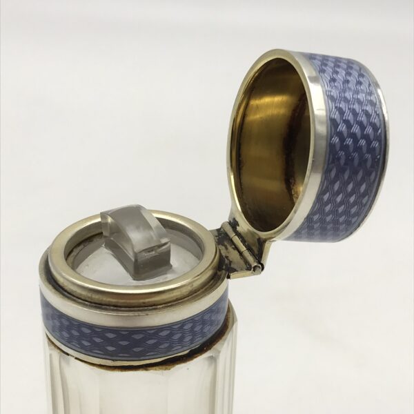 Antique Silver & Enamel Scent Bottle