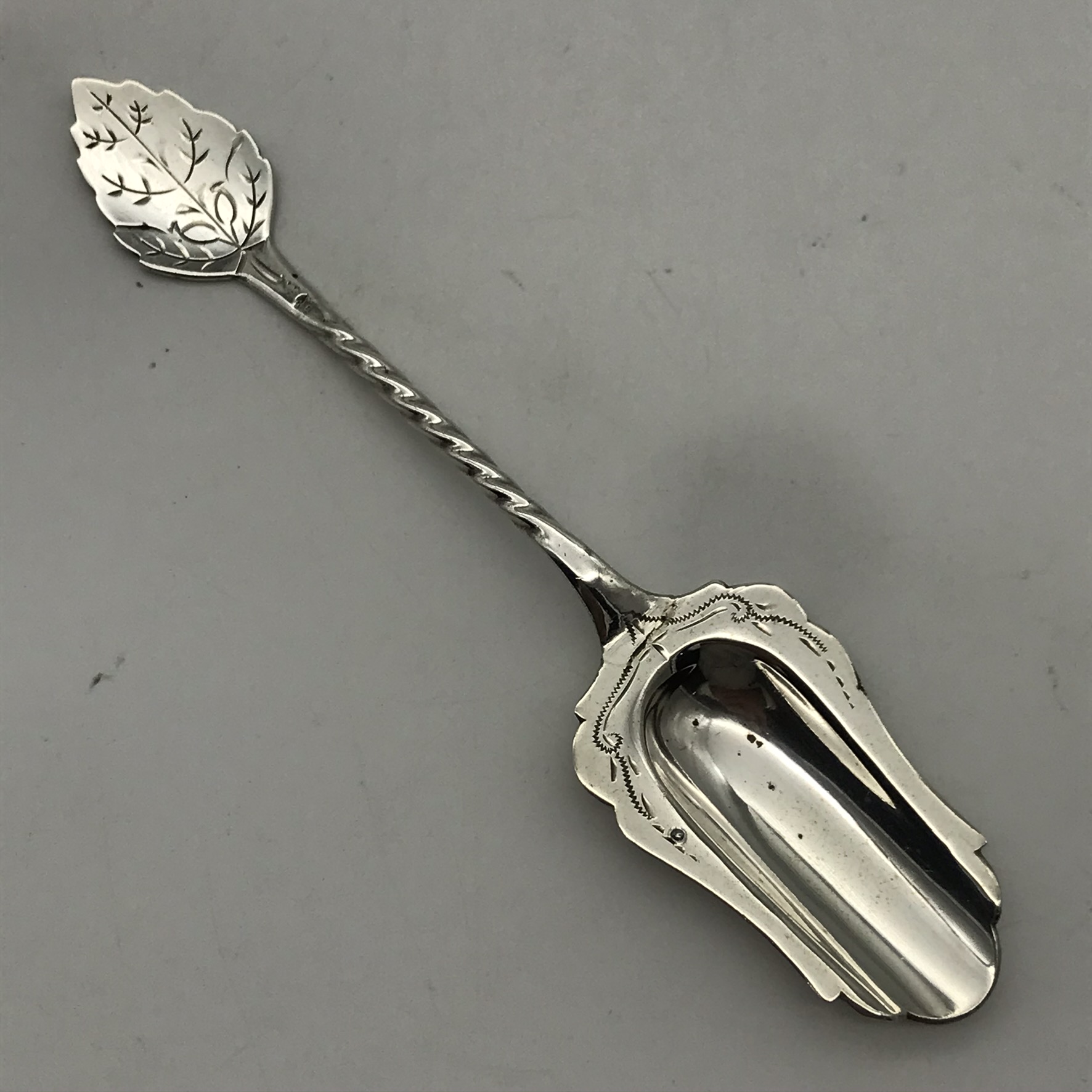 Antique Dutch Silver Caddy Spoon