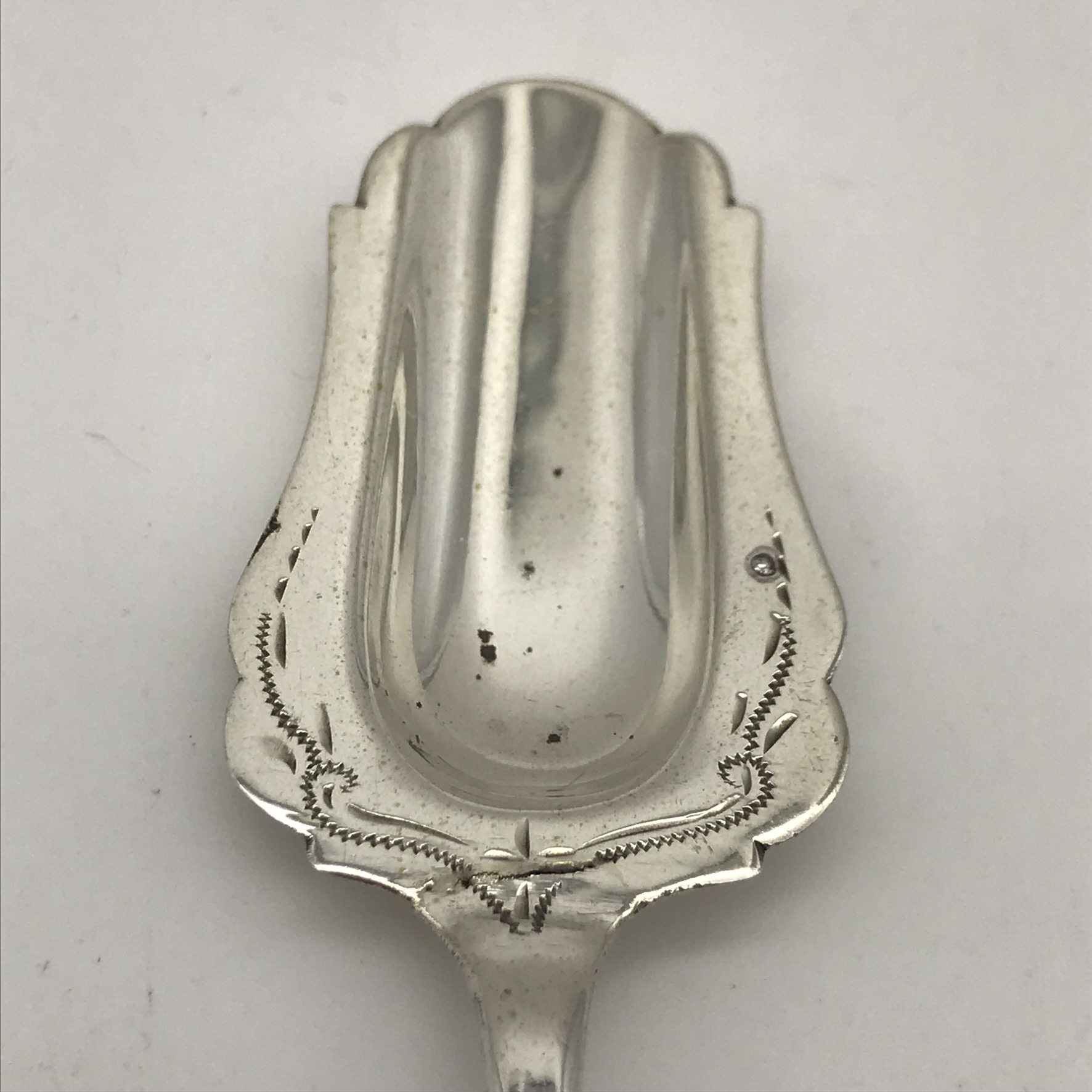 Antique Dutch Silver Caddy Spoon - Image 2