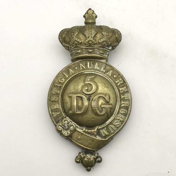 Rare Victorian ‘5th Dragoon Guards’ Martingale Badge