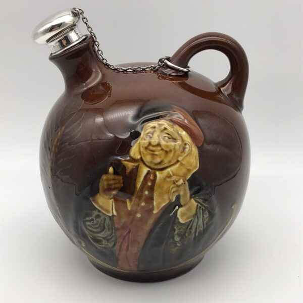 Royal Doulton ‘Kingsware’ Flask with Silver Stopper (1905)