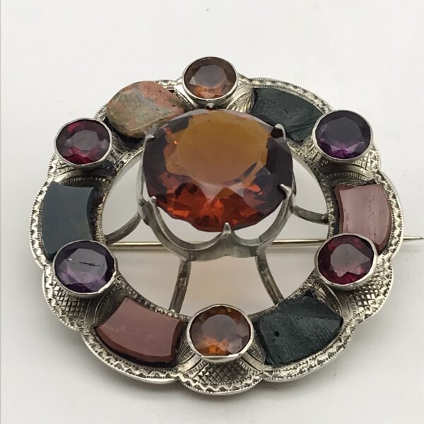 Lovely Antique Scottish Silver Brooch