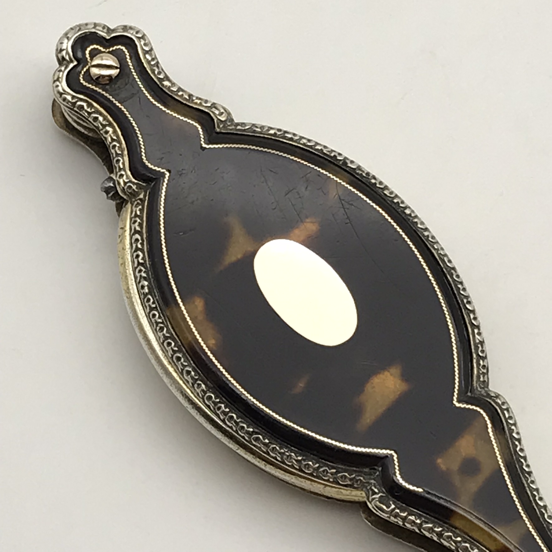 Antique French ‘Gold & Silver Inlaid-Tortoiseshell’ Lorgnettes - Image 5