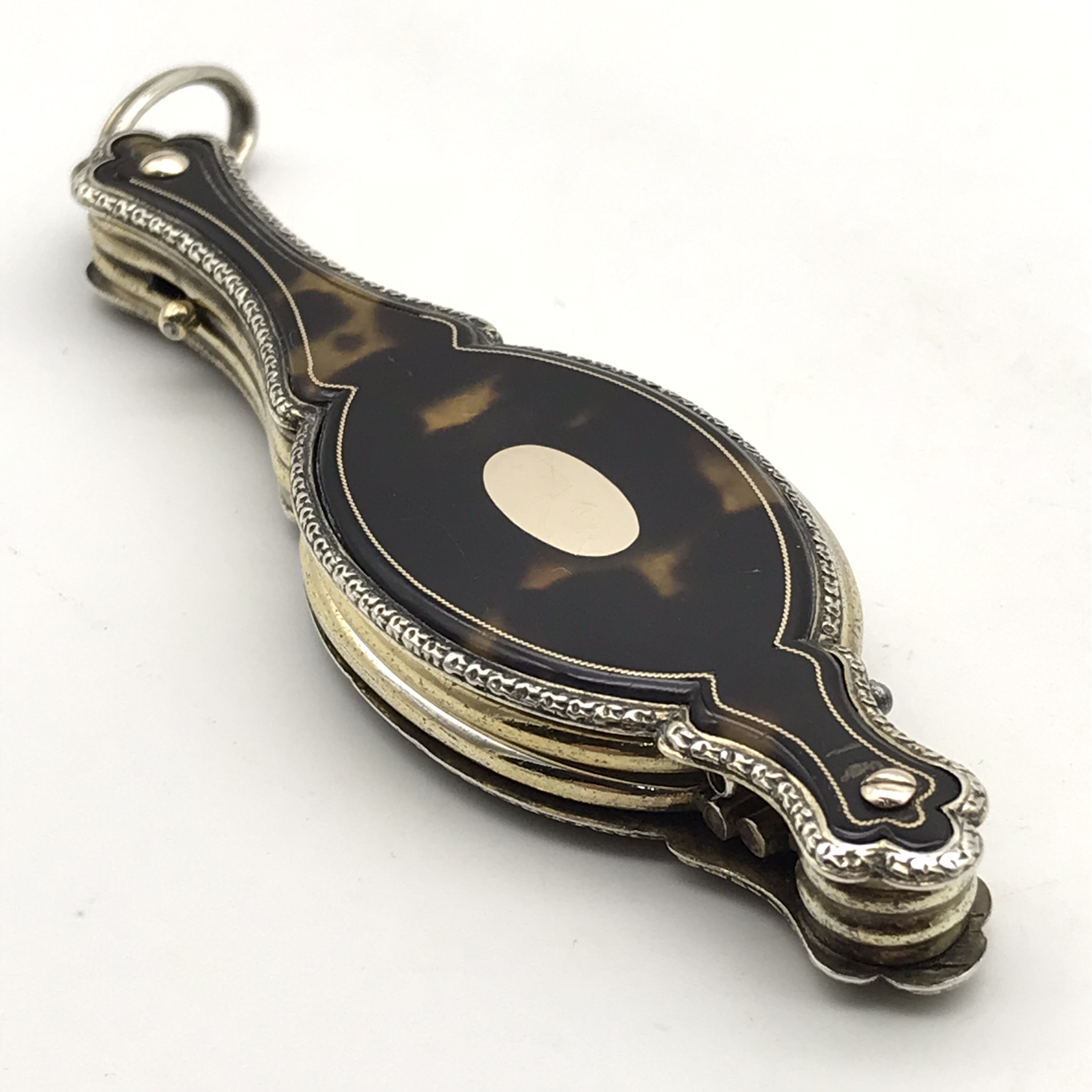 Antique French ‘Gold & Silver Inlaid-Tortoiseshell’ Lorgnettes - Image 7