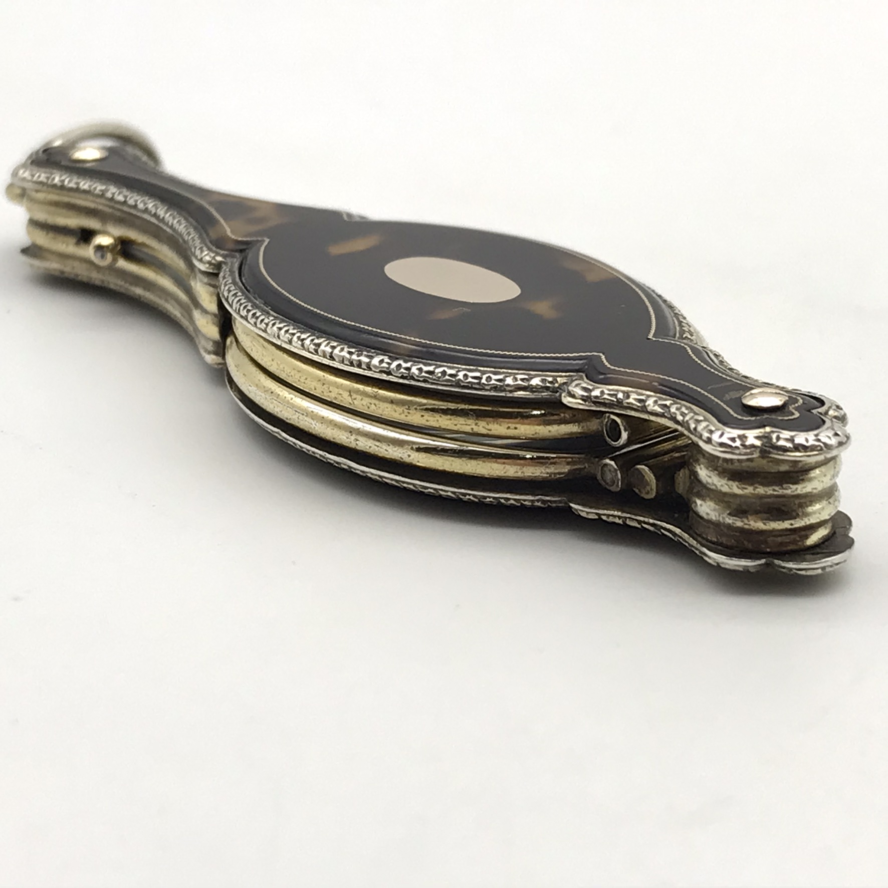 Antique French ‘Gold & Silver Inlaid-Tortoiseshell’ Lorgnettes - Image 8