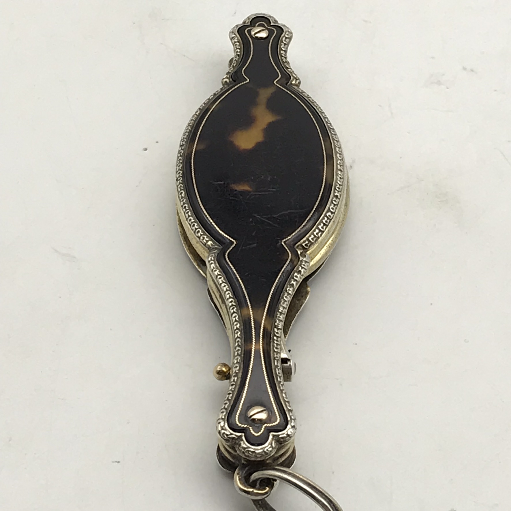 Antique French ‘Gold & Silver Inlaid-Tortoiseshell’ Lorgnettes - Image 12