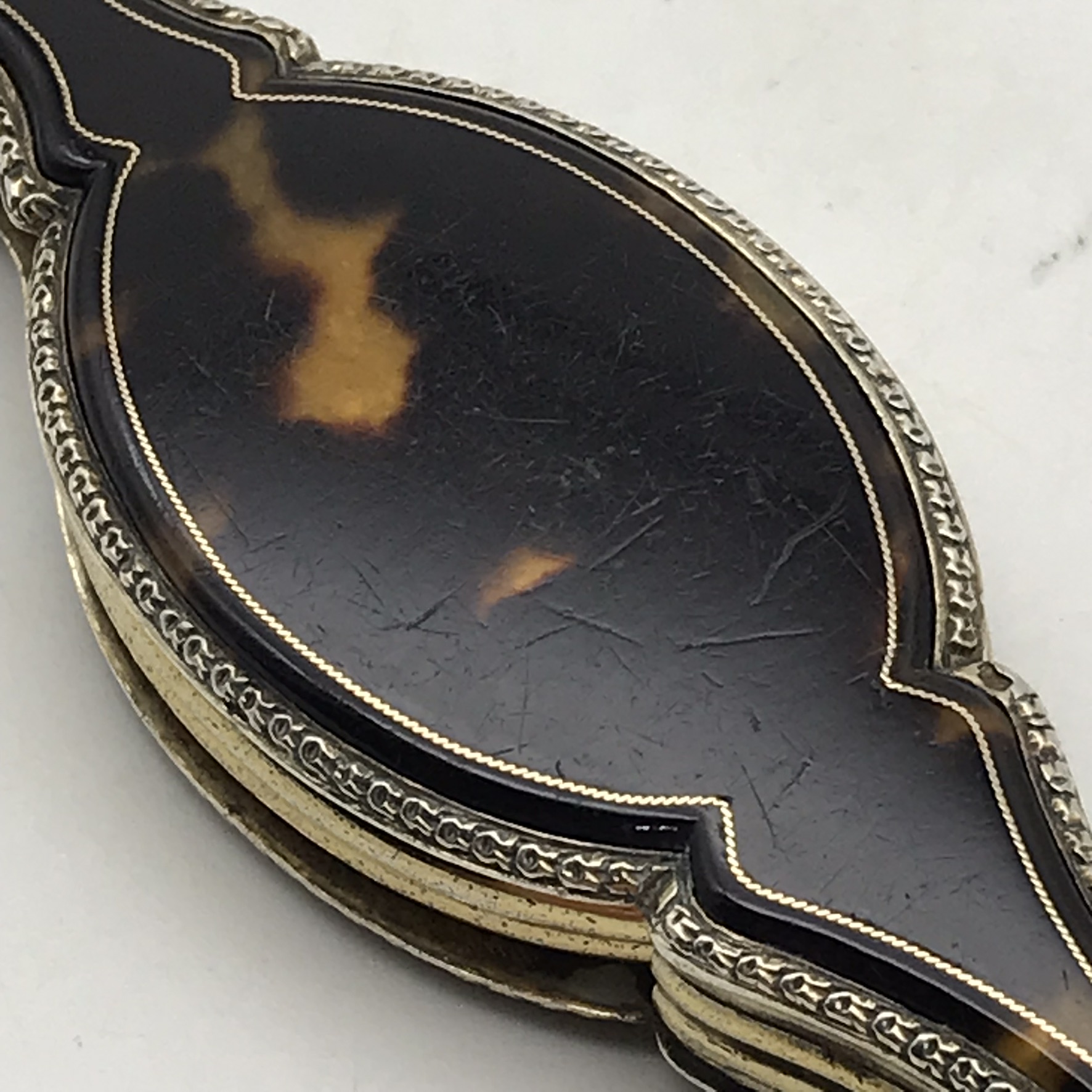 Antique French ‘Gold & Silver Inlaid-Tortoiseshell’ Lorgnettes - Image 10