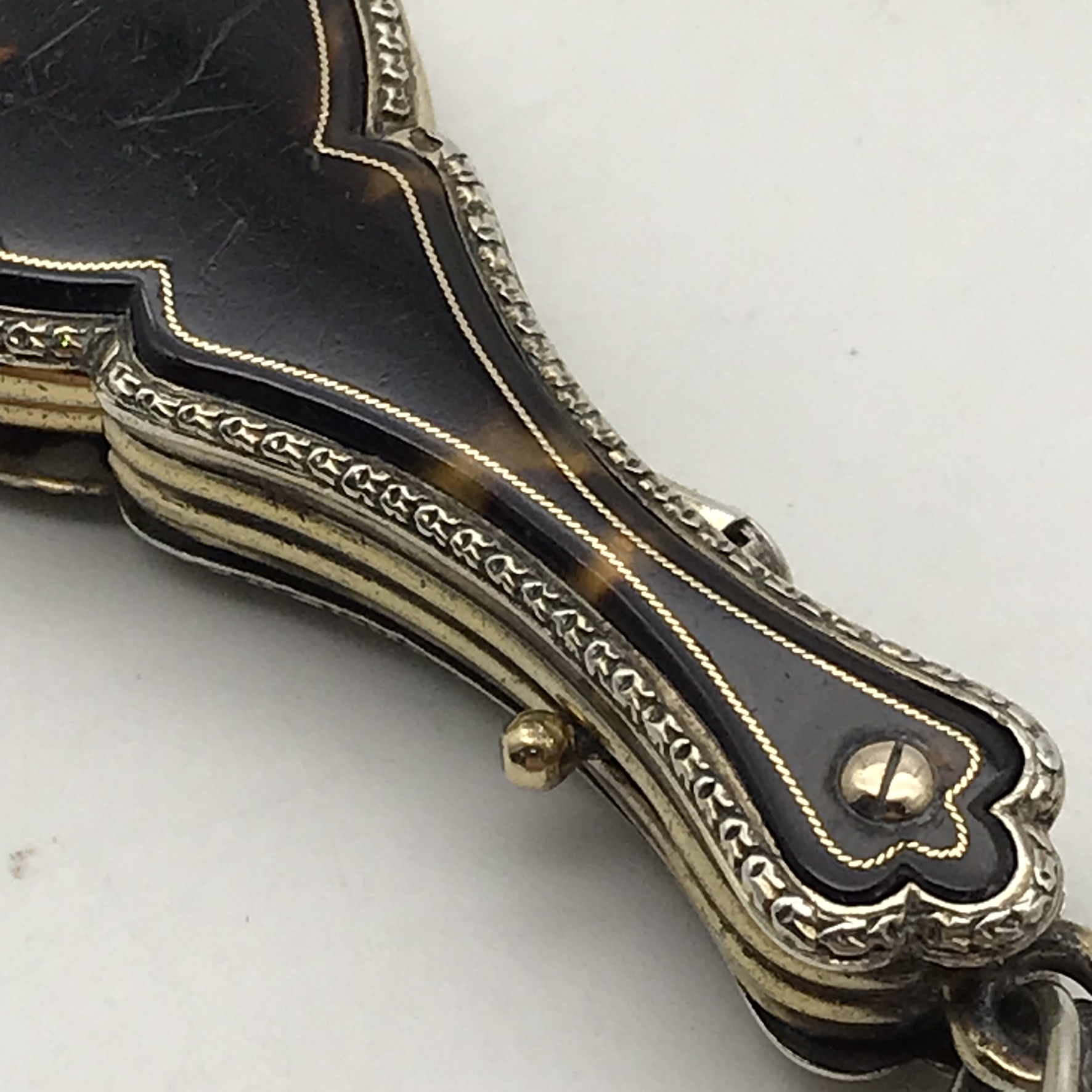 Antique French ‘Gold & Silver Inlaid-Tortoiseshell’ Lorgnettes - Image 11