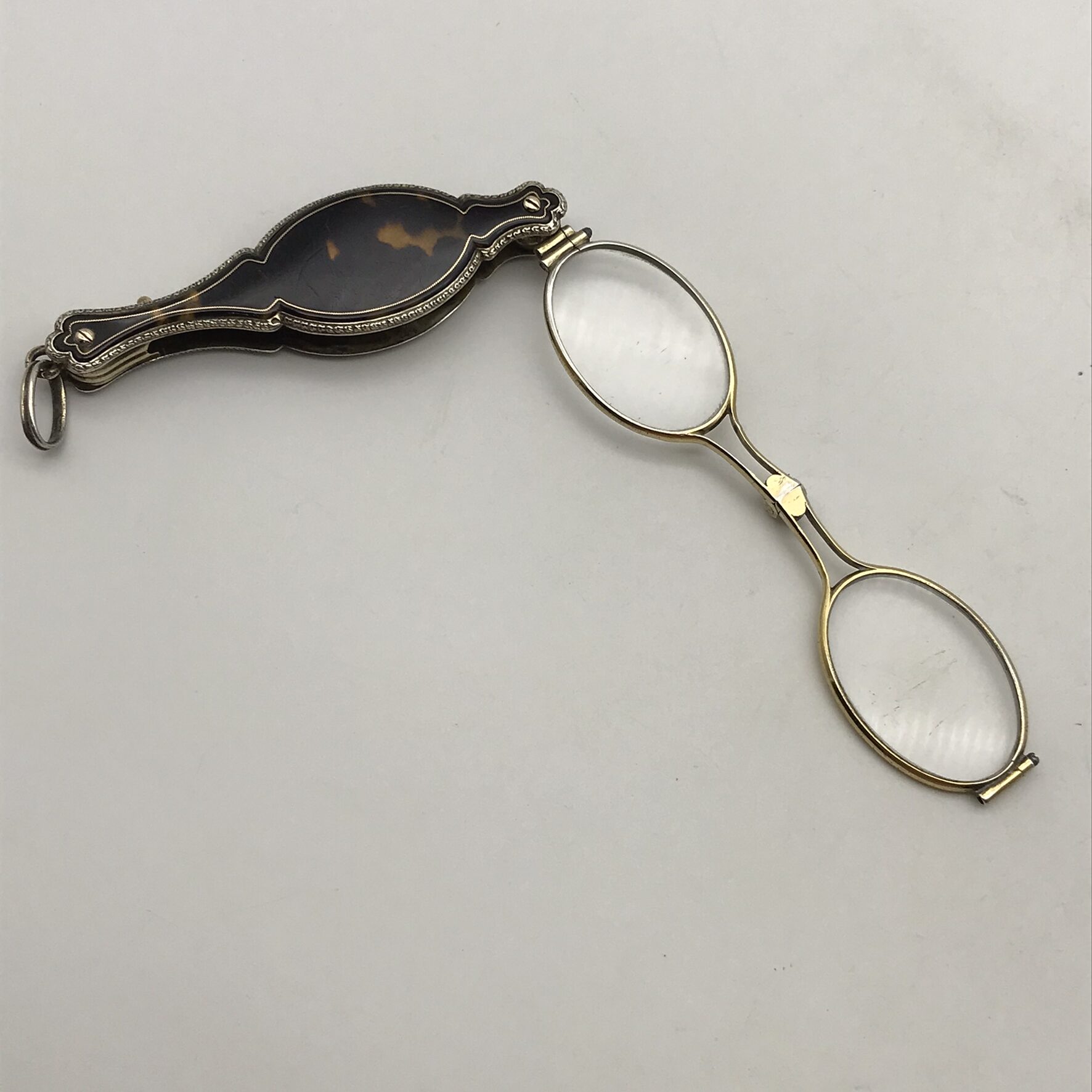 Antique French ‘Gold & Silver Inlaid-Tortoiseshell’ Lorgnettes - Image 9