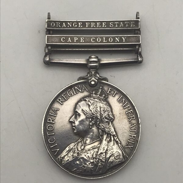 Boer War – Q.S.A. Medal (CC & OFS) ‘PTE. J. LYONS – UITENHAGE V.R’