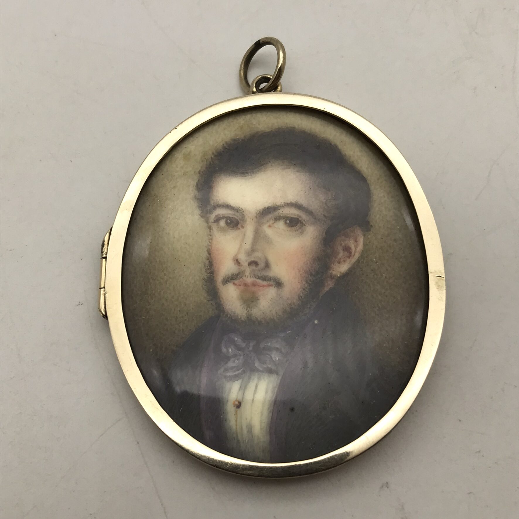Rare Gold Georgian Miniature Portrait Pendant/Locket (1839)