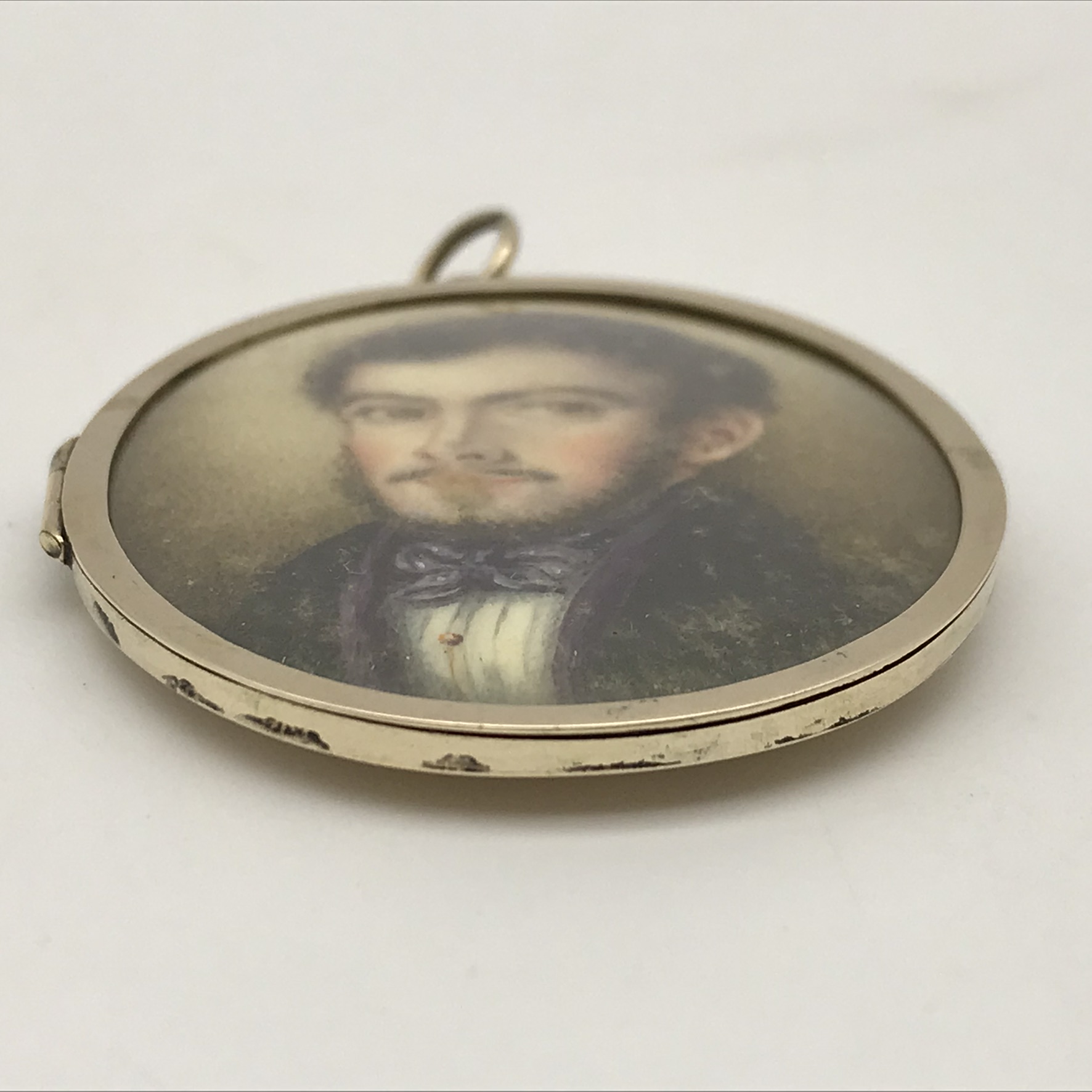 Rare Gold Georgian Miniature Portrait Pendant/Locket (1839) - Image 8