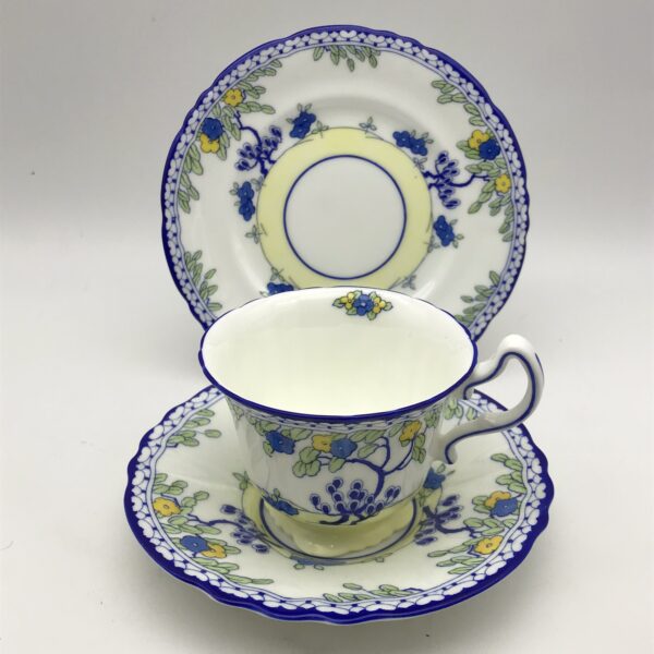 Superb Royal Doulton ‘Art Deco’ Trio (Blue Tree)