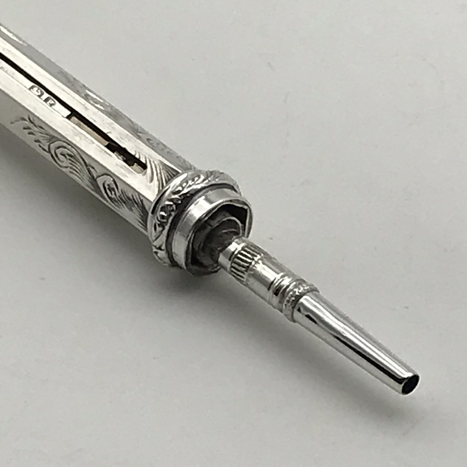 Antique Silver Retractable Combination Pen & Pencil (1906) - Image 3