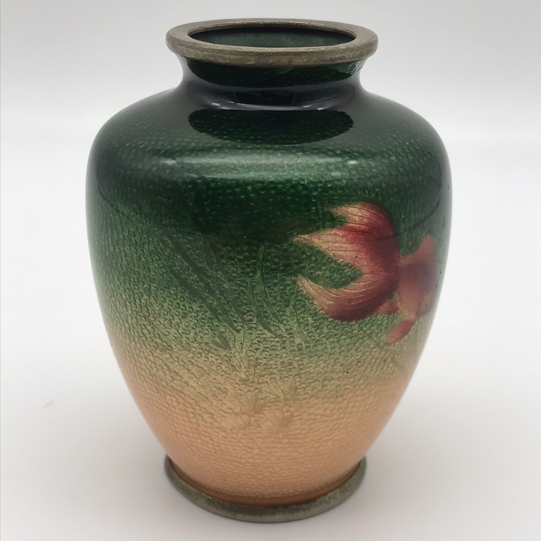 Antique Japanese ‘Ginbari – Goldfish’ Cloisonne Vase - Image 5