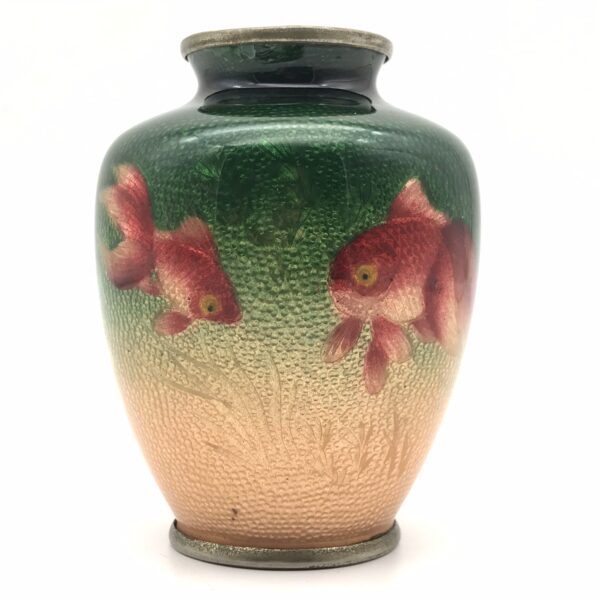 Antique Japanese ‘Ginbari – Goldfish’ Cloisonne Vase