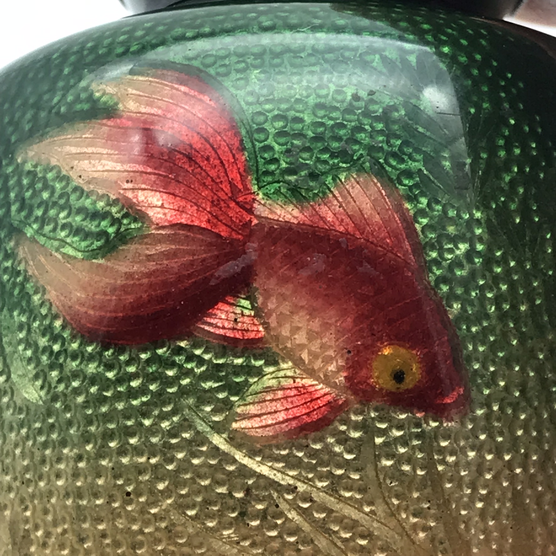 Antique Japanese ‘Ginbari – Goldfish’ Cloisonne Vase - Image 2