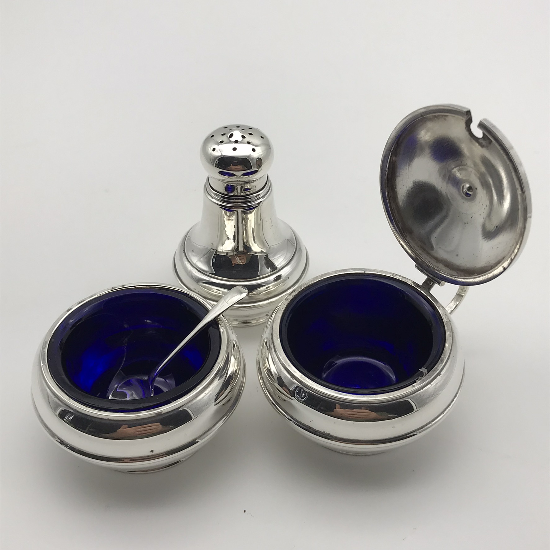 Antique Sterling Silver Cruet Set (1912) - Image 2