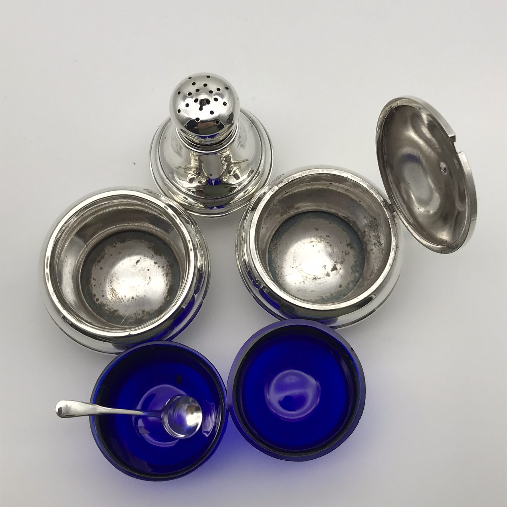 Antique Sterling Silver Cruet Set (1912) - Image 13