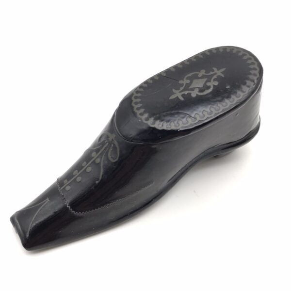 Victorian Papier Mache ‘Shoe’ Snuff Box