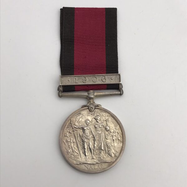 Natal 1906 Rebellion Medal ‘G. Mowat’ (Natal Mounted Rifles)