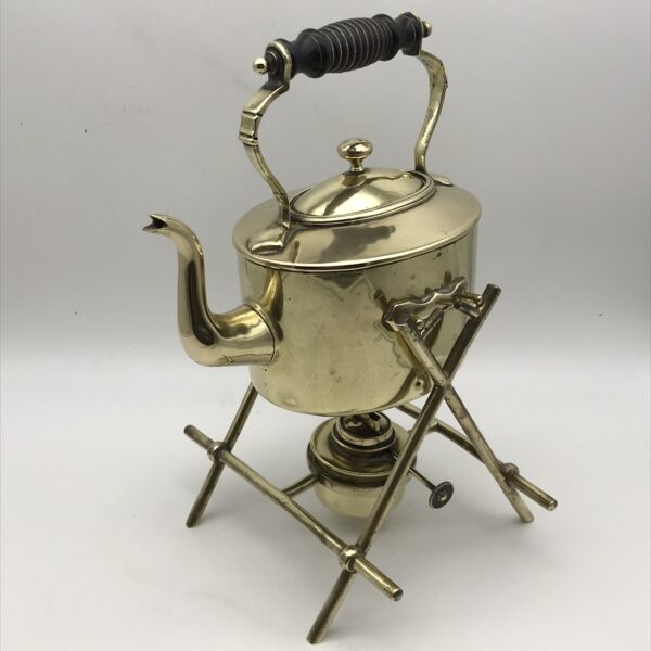 Antique Brass ‘Tea Kettle on Stand’ (W.S.&S)