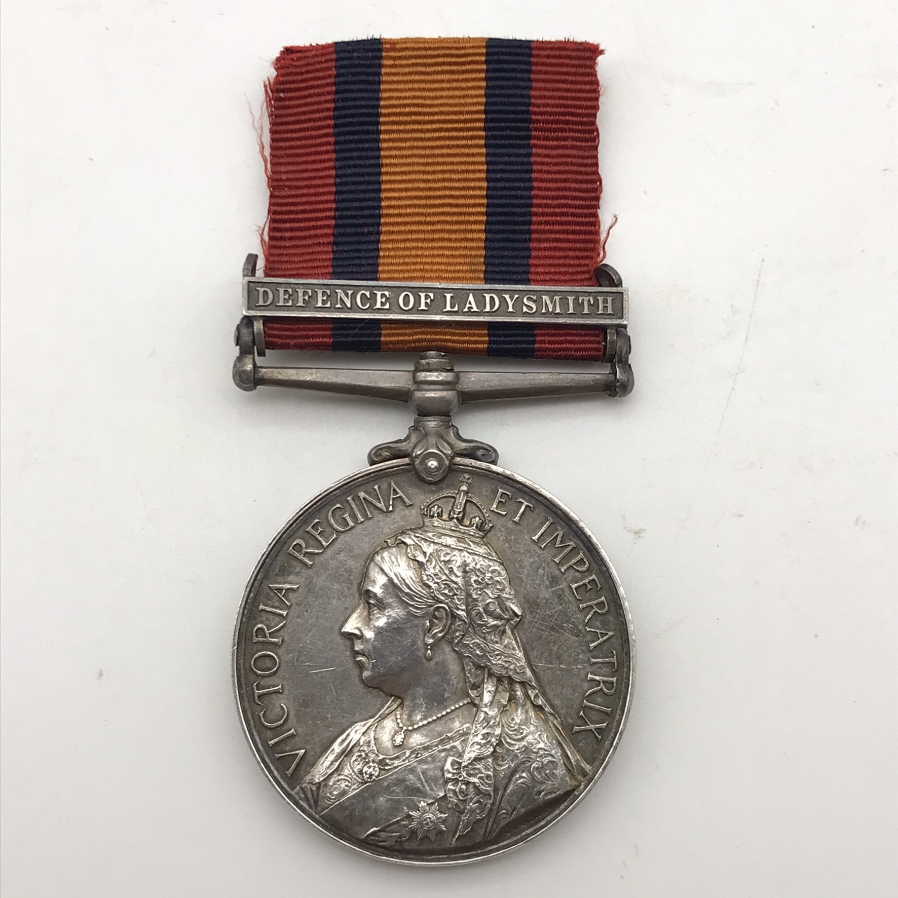 Boer War – Q.S.A. Medal (Def. of. Ladysmith) ‘A. Peddie – Border M. Rifles’
