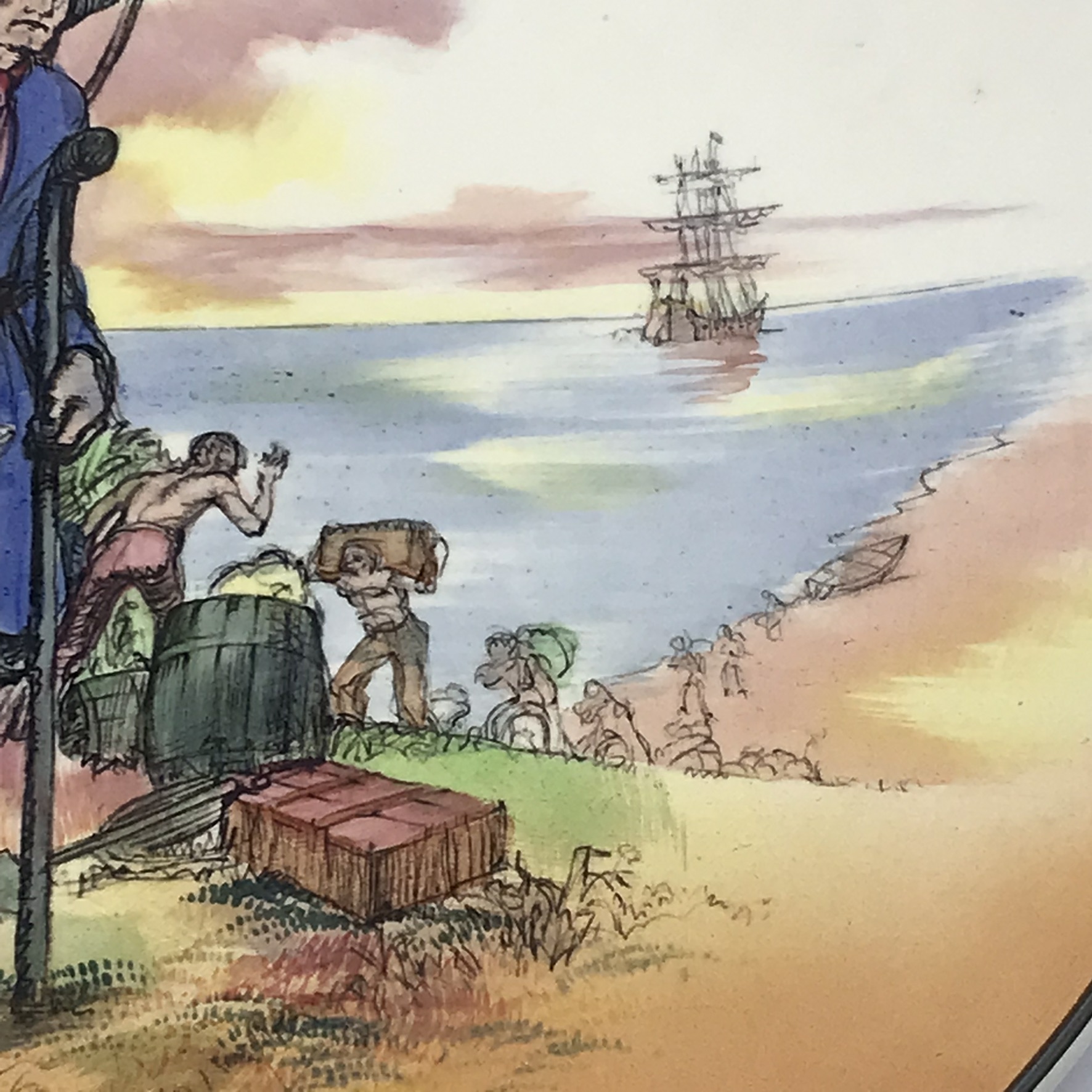 Large Royal Doulton ‘Treasure Island’ Chop Dish/Charger - Image 3