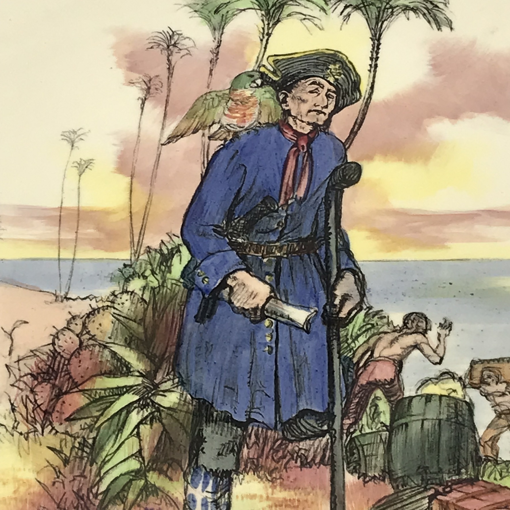 Large Royal Doulton ‘Treasure Island’ Chop Dish/Charger - Image 2