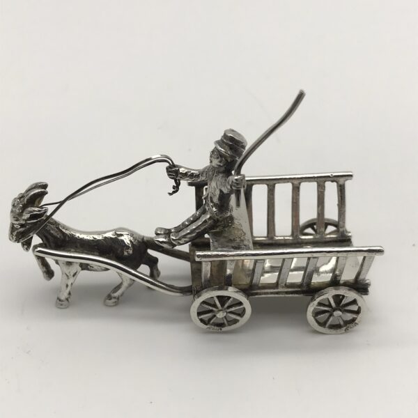 Antique Silver ‘Miniature’ Goat & Cart (1904)