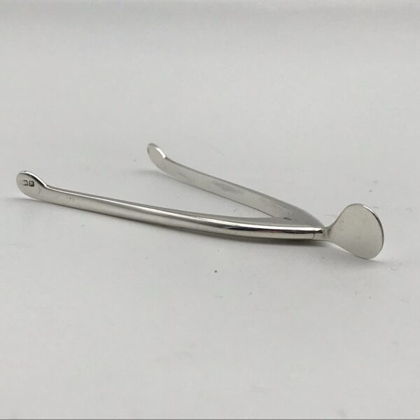 Unusual Solid Silver ‘Wishbone’ Sugar Tongs