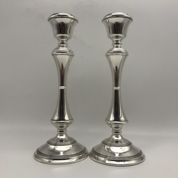 Tall Vintage Sterling Silver Candlesticks