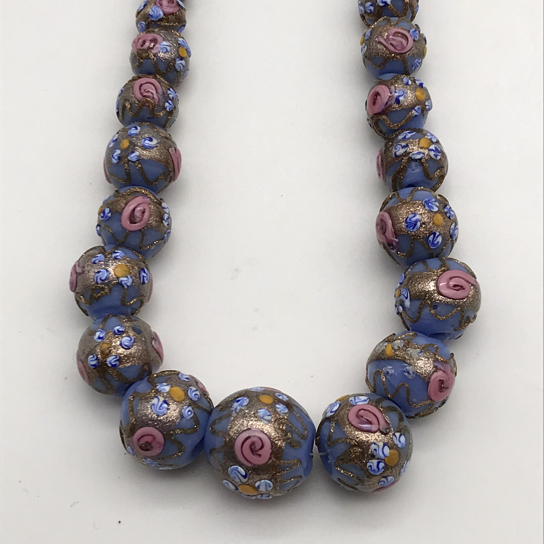 Antique Venetian Glass Beaded Necklace - Image 3