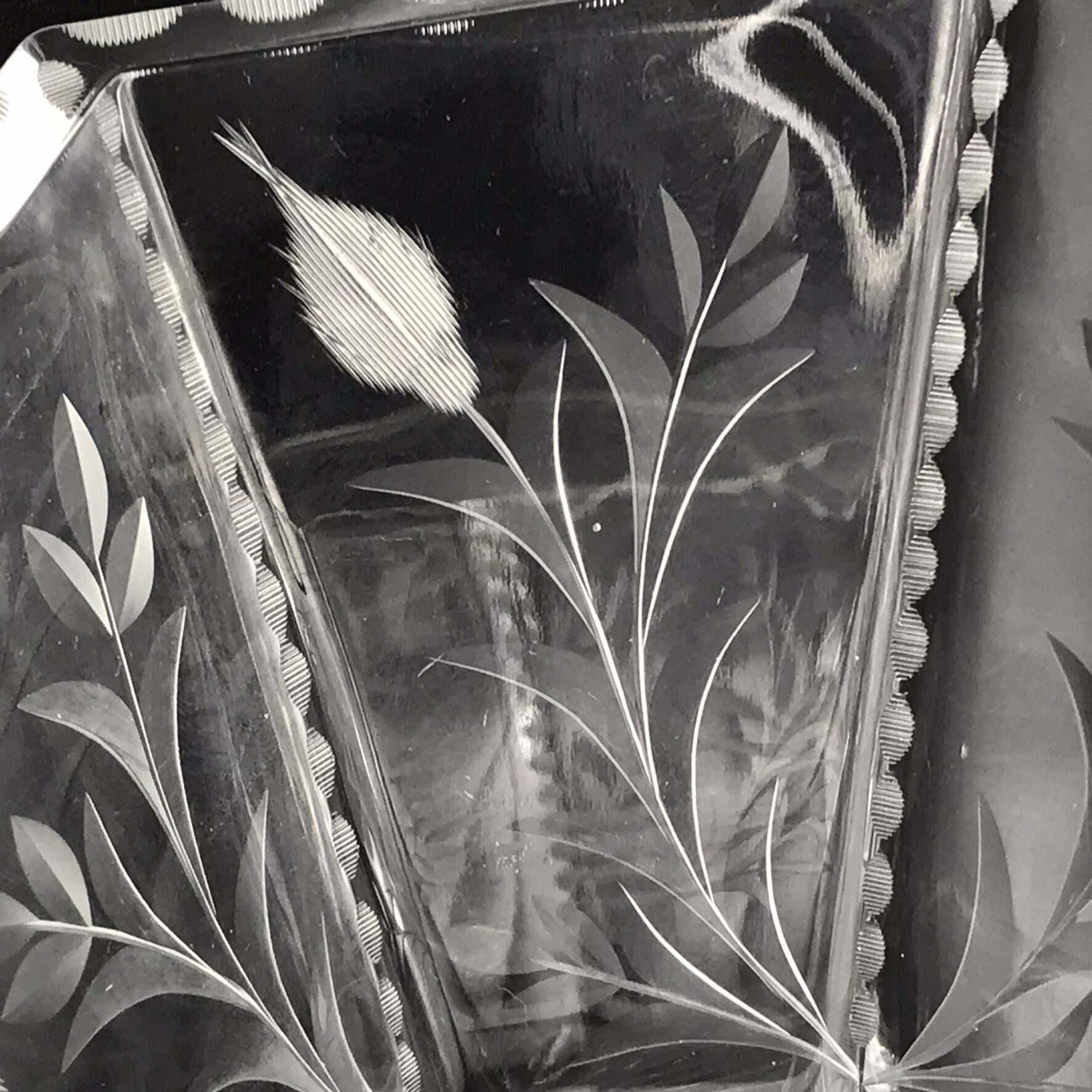 Antique Rose-Cut ‘Heisey Glass’ Bridal Basket - Image 7